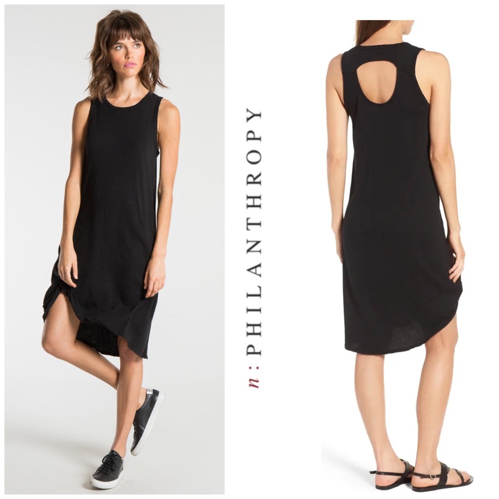 NWT N:Philanthropy Black Cat “Boo” Tank Dress